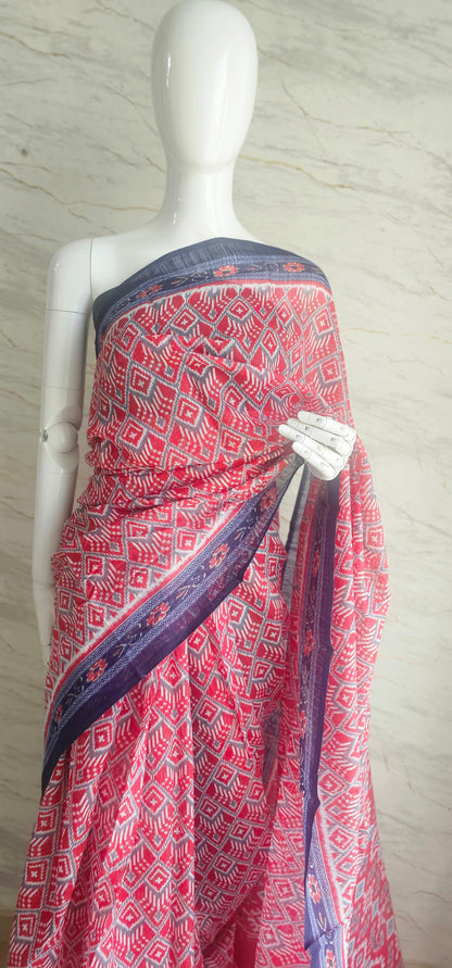 Semi spun cotton sarees perfect for daily wear.