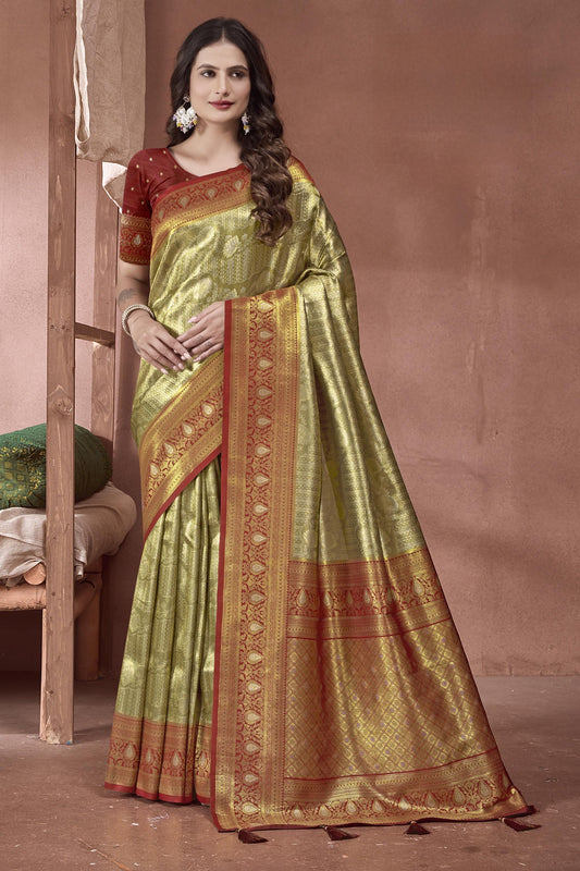 Light Weight Silk Blend Sarees With Contrasting Border